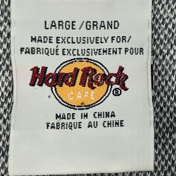 Men's Hard Rock Cafe Key West 1/4 Zip Pullover Sweater Gray Size L - Picture 6 of 10